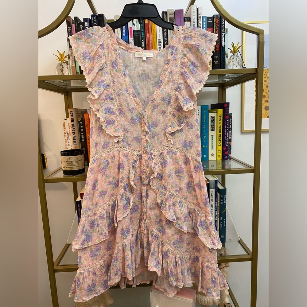 Loveshackfancy India Dress in Pink Garden